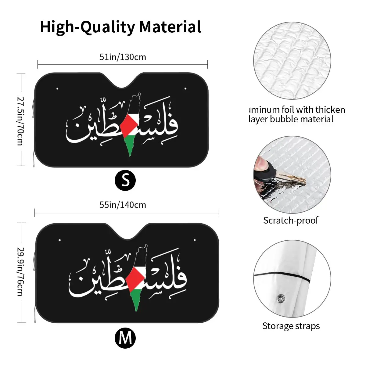 Palestinian Sunshade Windscreen Car Front Window Visor