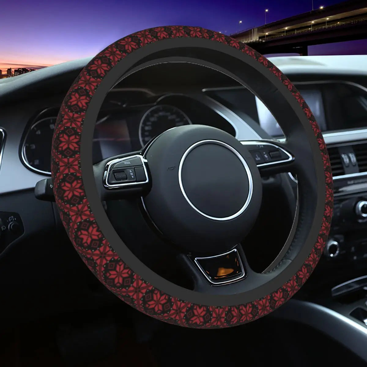 Car Steering Wheel Cover Palestinian Tatreez Universal