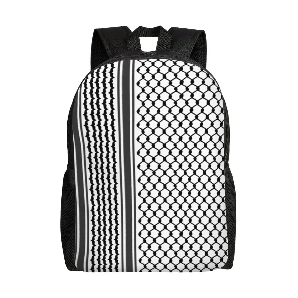 Palestinians Keffiyeh Pattern Backpack for Women Men Waterproof Bookbags