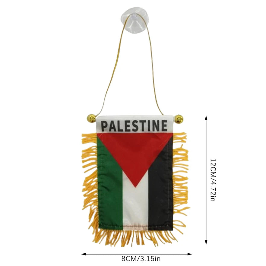 Palestine Small Hanging Flag Double Sided Tassel