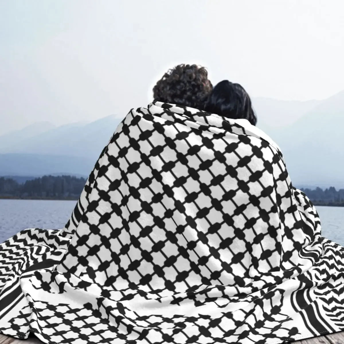 Palestinian Keffiyeh Plush Blanket